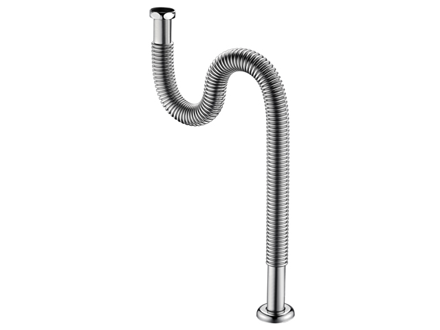 不锈钢反口波纹面盆排水管