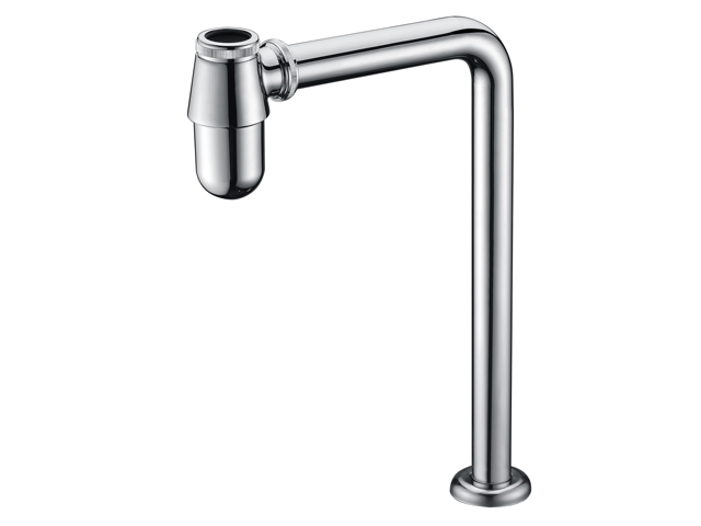 铜镀铬樽形S型面盆排水管